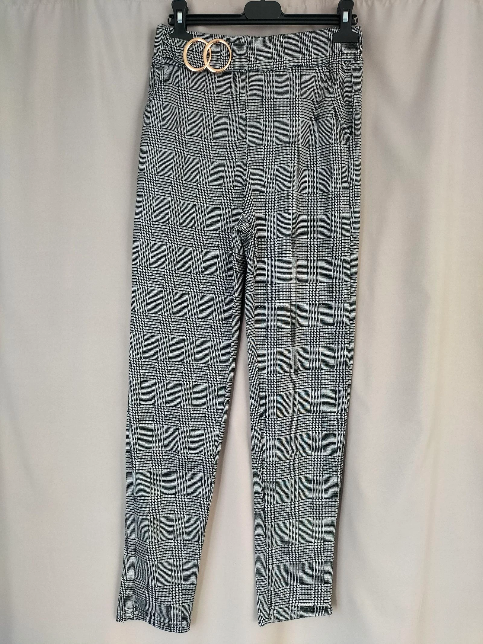 Calça Cigarette Pied-de-Poule P/M | Boutique Independente | Nova | Preto & Branco – photo 2